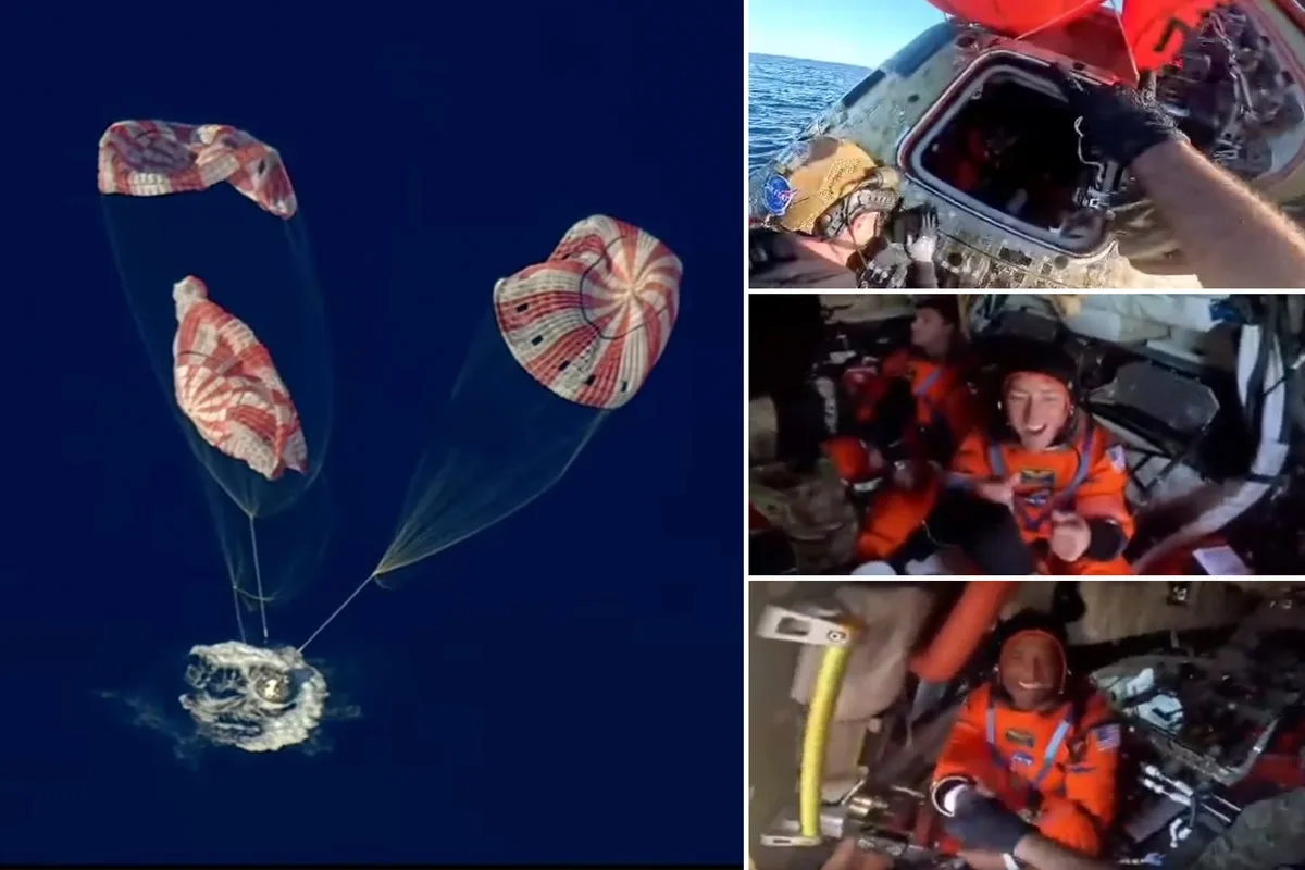 海军官兵与阿波罗二号宇航员安全返月后庆祝(图1)