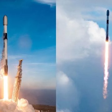 两天两海岸 两批星链卫星发射